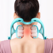 Multifunctional Manual Six-wheel Neck Massager Massage Relieve Roller Massage Tool, Manual Neck Massager