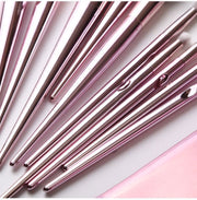 Makeup brush, Makeup Brush Set with Pink Clutch