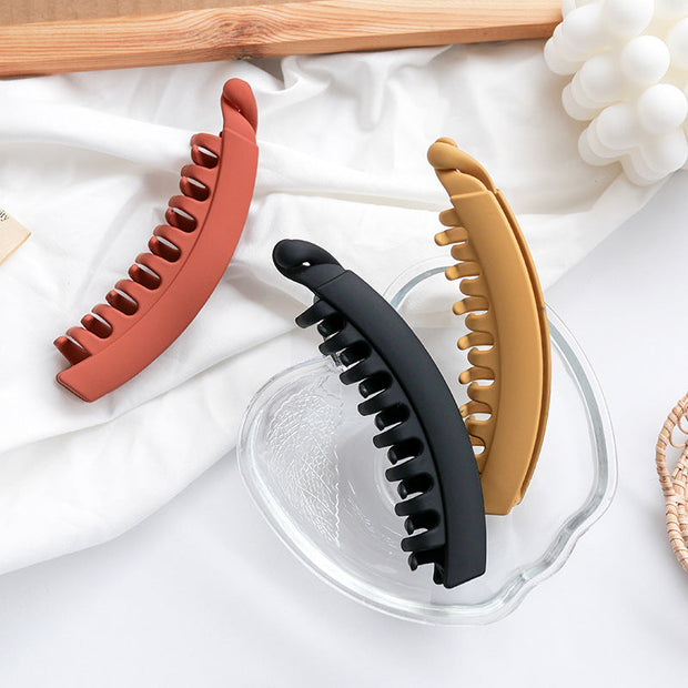 Banana Hair Clip Claws Banana Chic Hair Clamps Hairpin Strong Hold Ponytail Holder Clip Matte Banana Clips For Women Girls, Strong Hold Banana Hair Clip