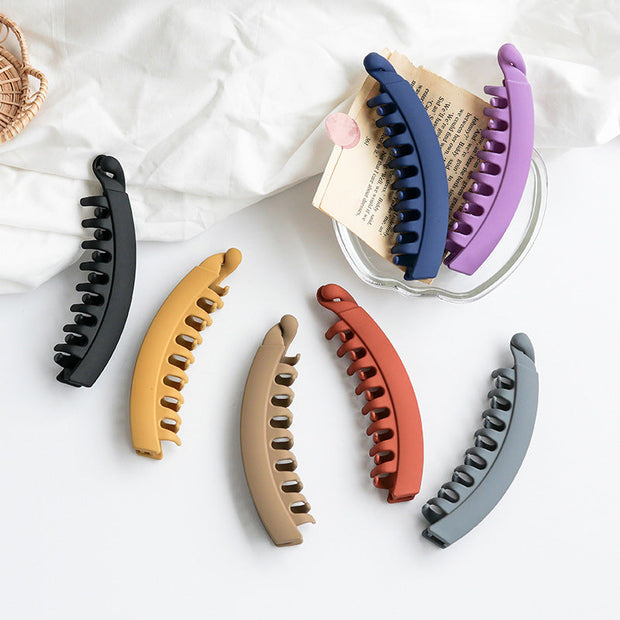 Banana Hair Clip Claws Banana Chic Hair Clamps Hairpin Strong Hold Ponytail Holder Clip Matte Banana Clips For Women Girls, Strong Hold Banana Hair Clip