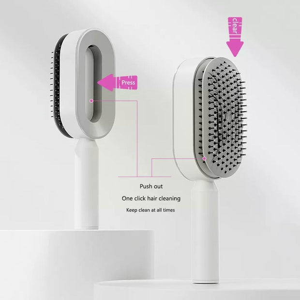 Women Fashion 3D Hair Growth Comb Hairbrush Self-Cleaning Hair Brush Self Cleaning Hair Brush For Women Massage Scalp Promote Blood Circulation Anti Hair Loss