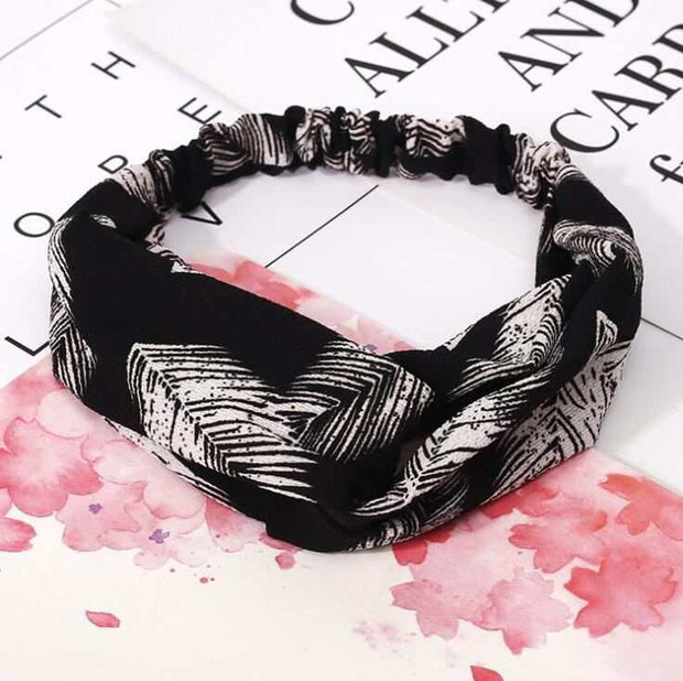 Women's Retro Style Printed Headband  Vintage Fashion Headband for Women
