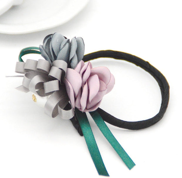 Bun Hair Half Bun Pearl Flower Hair Plate Hair Elastic Korean Styling Headdress Hair Accessories, Korean Pearl Flower Hair Plate