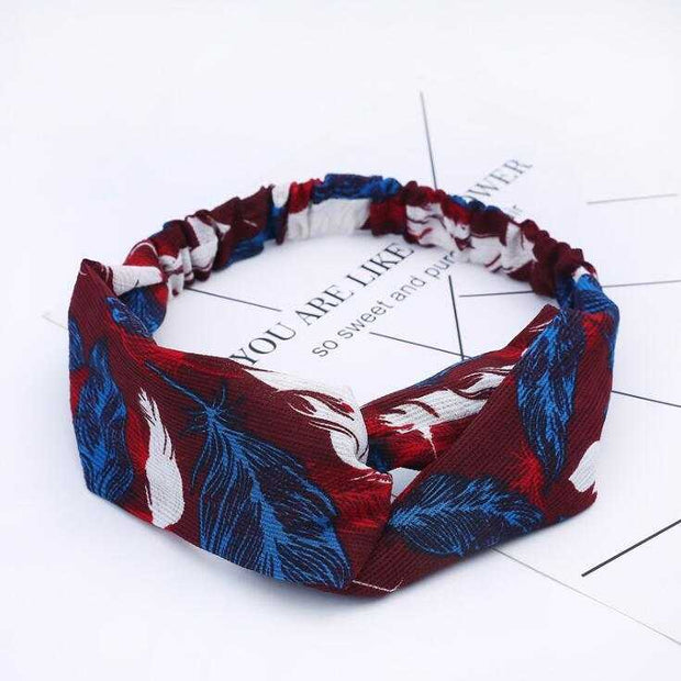 Women's Retro Style Printed Headband  Vintage Fashion Headband for Women