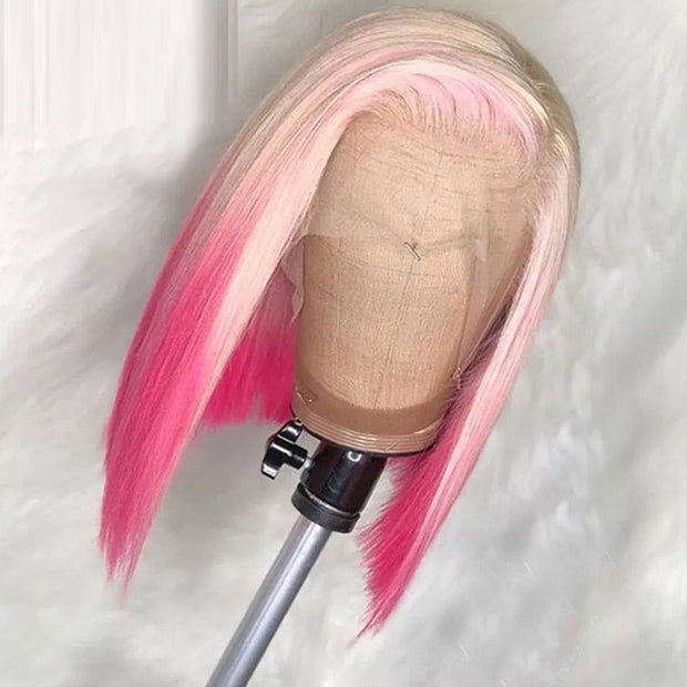 Gradient Front Lace Semi-machine-made High-quality Human Hair, Gradient Lace Front Wig