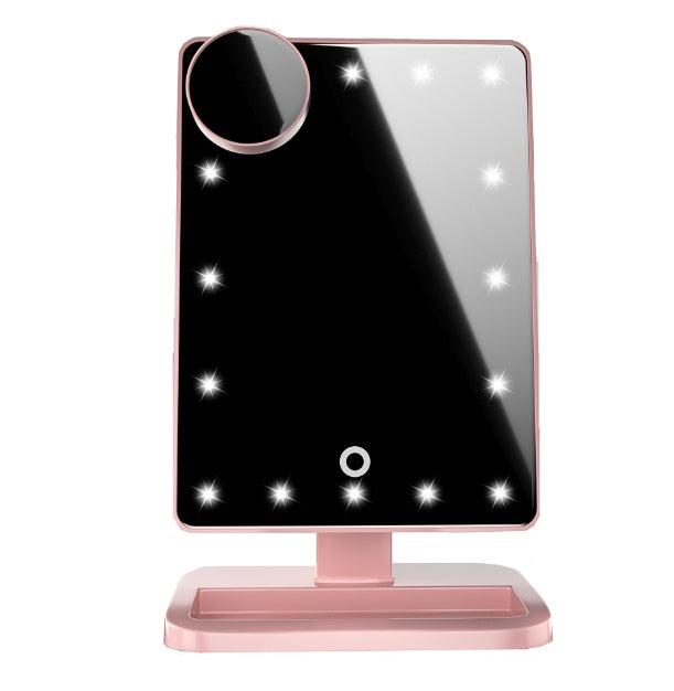 Touch Screen Makeup Mirror With 20 LED Light Bluetooth Music Speaker 10X Magnifying Mirrors Lights, Touch Screen LED Makeup Mirror