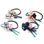 Bun Hair Half Bun Pearl Flower Hair Plate Hair Elastic Korean Styling Headdress Hair Accessories, Korean Pearl Flower Hair Plate