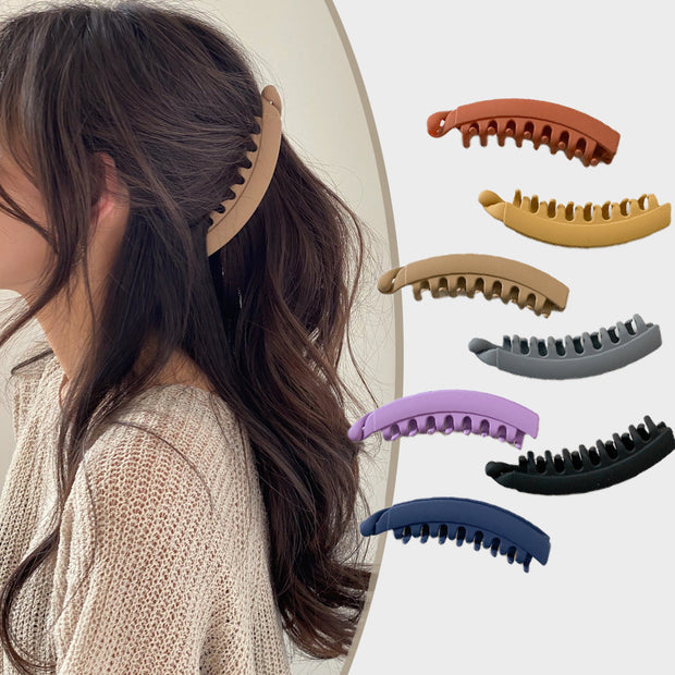 Banana Hair Clip Claws Banana Chic Hair Clamps Hairpin Strong Hold Ponytail Holder Clip Matte Banana Clips For Women GirlsStrong Hold Banana Hair Clip