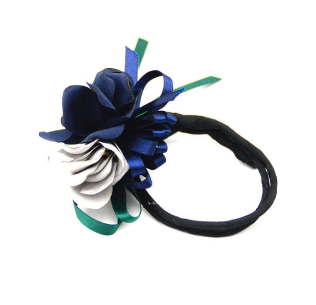 Bun Hair Half Bun Pearl Flower Hair Plate Hair Elastic Korean Styling Headdress Hair Accessories, Korean Pearl Flower Hair Plate