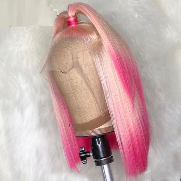 Gradient Front Lace Semi-machine-made High-quality Human Hair, Gradient Lace Front Wig