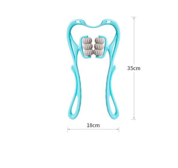 Multifunctional Manual Six-wheel Neck Massager Massage Relieve Roller Massage Tool, Manual Neck Massager