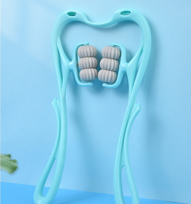 Multifunctional Manual Six-wheel Neck Massager Massage Relieve Roller Massage Tool, Manual Neck Massager