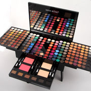 180 Colors Eyes Shadow Blush Set Personalized Piano-shaped Makeup Palette Box, 180 Color Eyeshadow Blush Palette